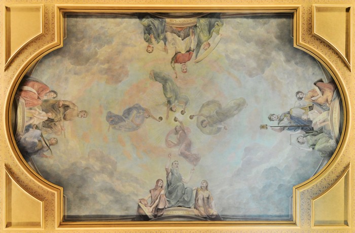 Krehbiel Ceiling Mural in the Illinois Appellate Court